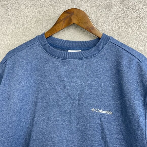 Columbia Men's Size L Blue Crewneck Sweatshirt Cotton/Polyester Blend M0816 - Picture 7 of 8